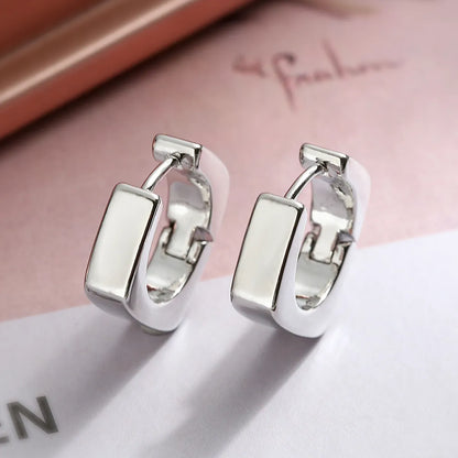 1 Pair Simple Style Solid Color Plating Copper 18k Gold Plated Earrings