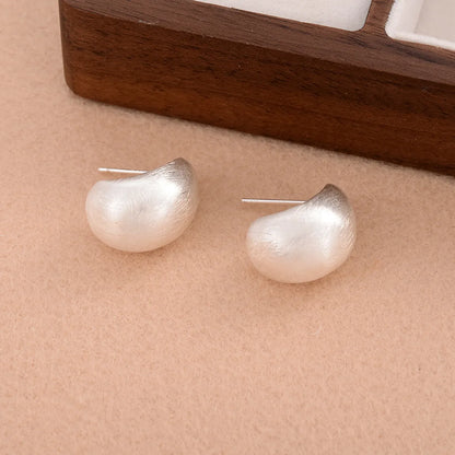 1 Pair Simple Style Solid Color Plating Copper Alloy Silver Plated Ear Studs