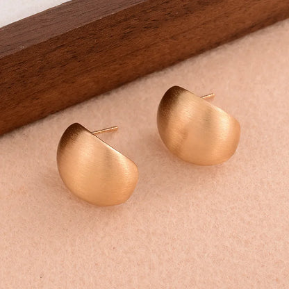 1 Pair Simple Style Solid Color Plating Copper Ear Studs