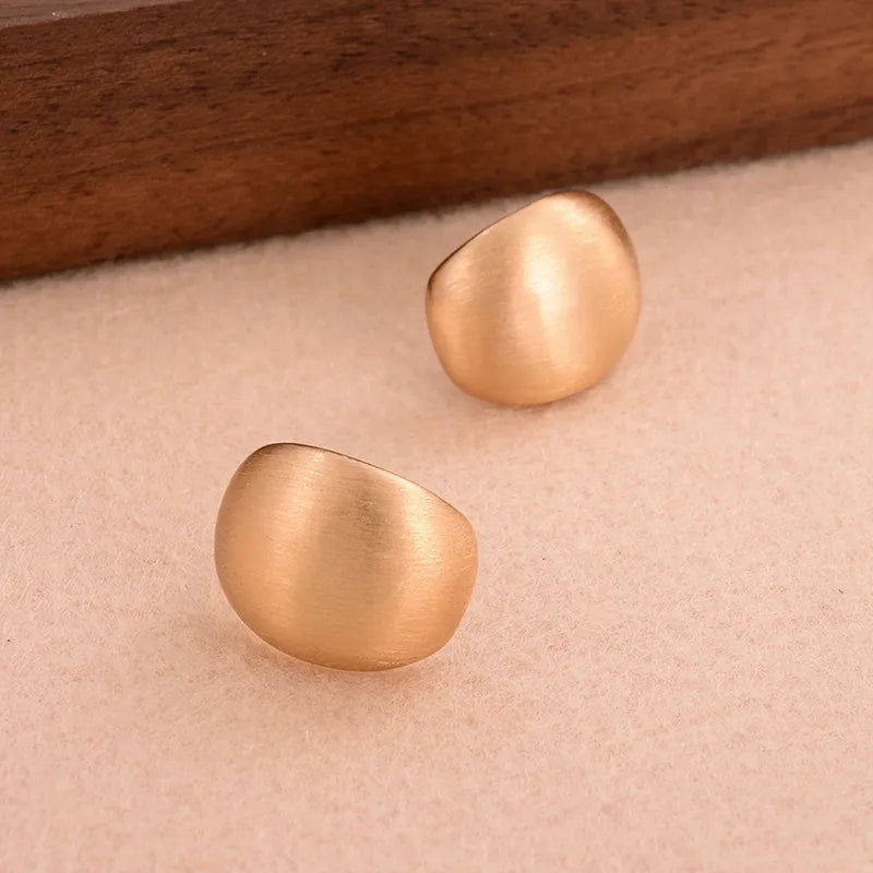 1 Pair Simple Style Solid Color Plating Copper Ear Studs