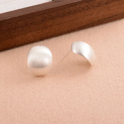 1 Pair Simple Style Solid Color Plating Copper Ear Studs