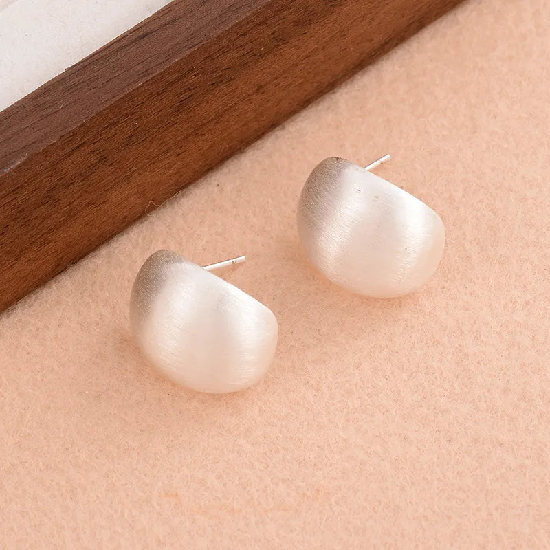 1 Pair Simple Style Solid Color Plating Copper Ear Studs