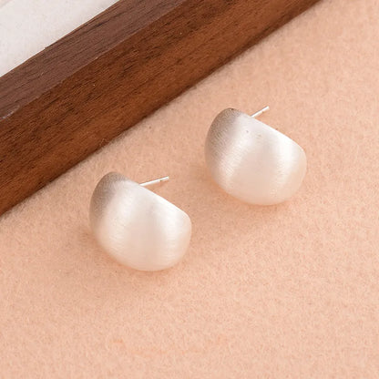 1 Pair Simple Style Solid Color Plating Copper Ear Studs