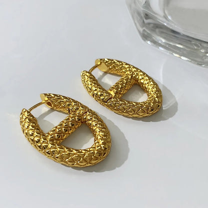 1 Pair Simple Style Solid Color Plating Copper Gold Plated Ear Studs