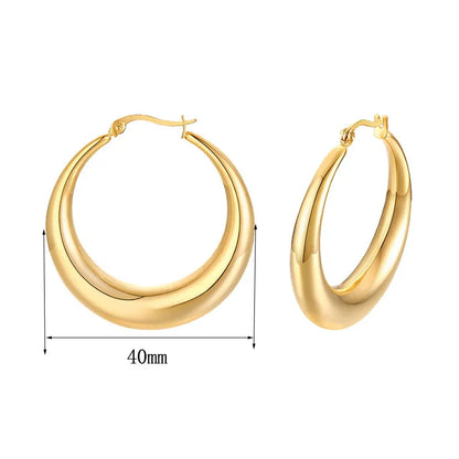 1 Pair Simple Style Solid Color Plating Copper Hoop Earrings