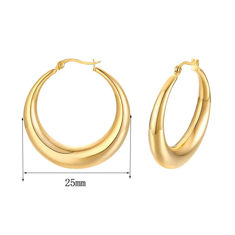 1 Pair Simple Style Solid Color Plating Copper Hoop Earrings