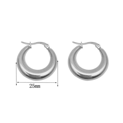 1 Pair Simple Style Solid Color Plating Copper Hoop Earrings