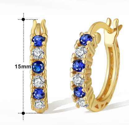 1 Pair Simple Style Solid Color Plating Inlay Sterling Silver Zircon White Gold Plated Earrings