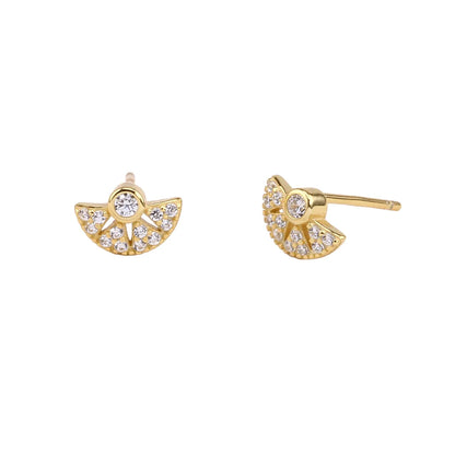 1 Pair Simple Style Solid Color Plating Inlay Sterling Silver Zircon White Gold Plated Silver Plated Ear Studs