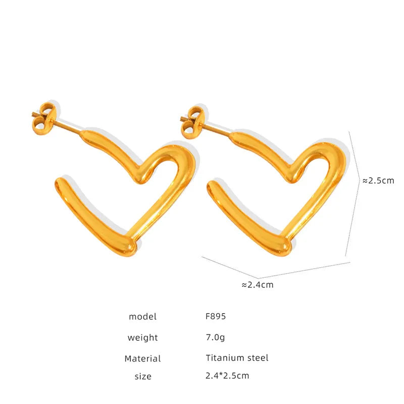 1 Pair Simple Style Solid Color Plating Inlay Titanium Steel 18K Gold Plated Ear Studs