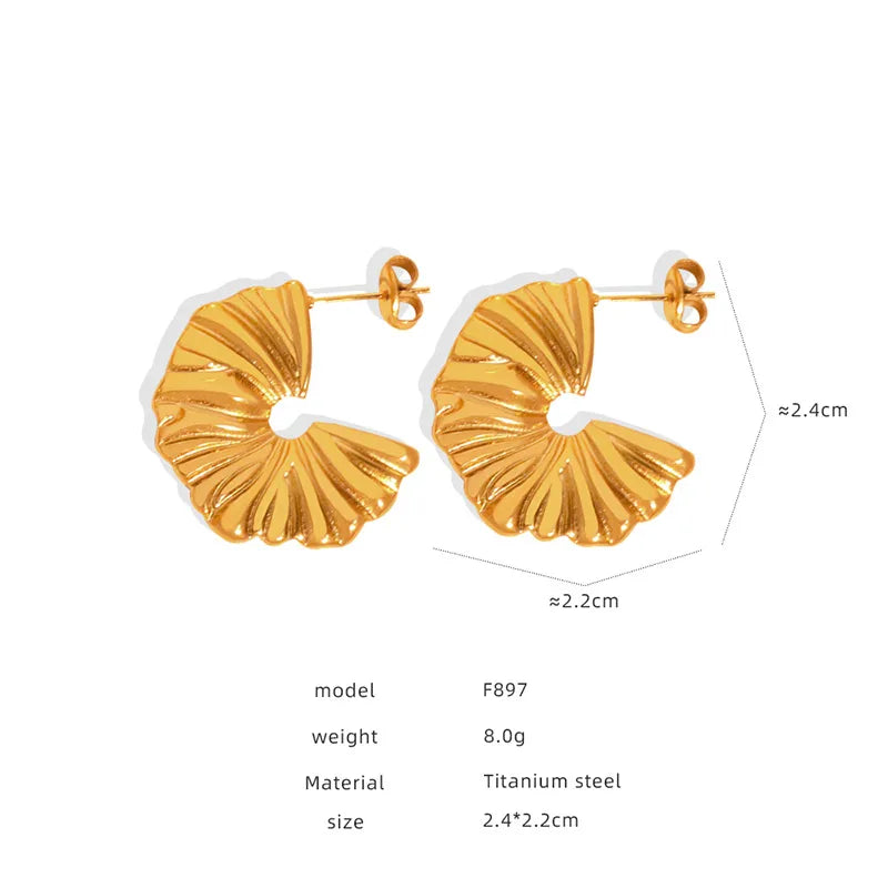 1 Pair Simple Style Solid Color Plating Inlay Titanium Steel 18K Gold Plated Ear Studs