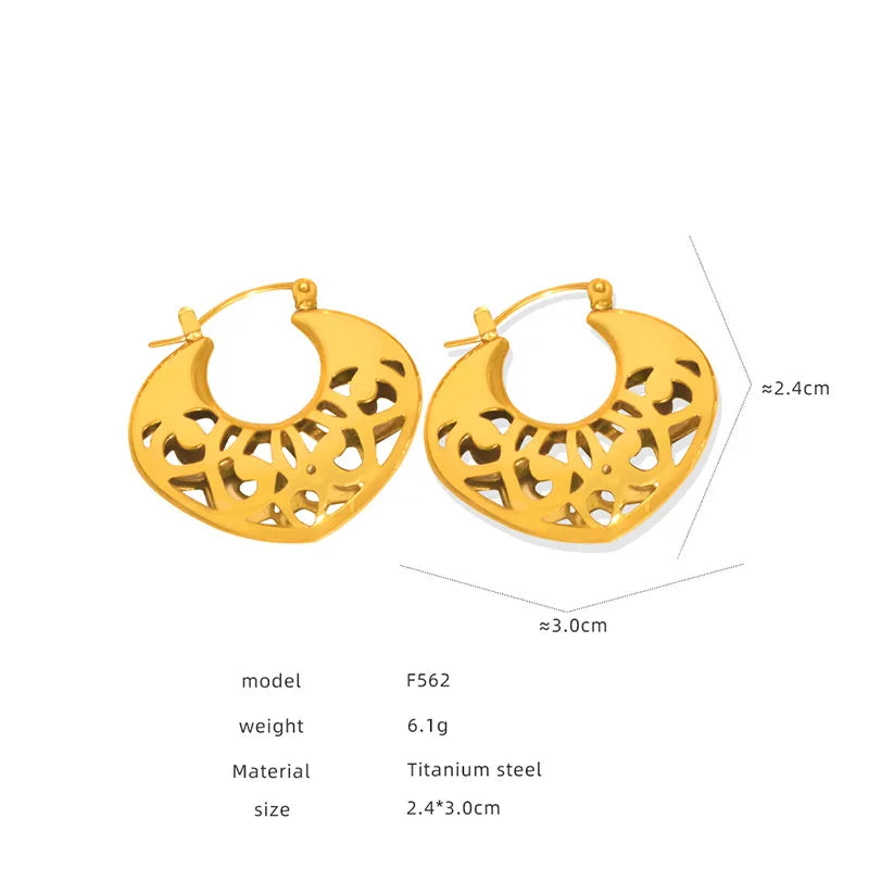 1 Pair Simple Style Solid Color Plating Inlay Titanium Steel 18K Gold Plated Ear Studs