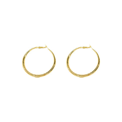 1 Pair Simple Style Solid Color Plating Iron Earrings