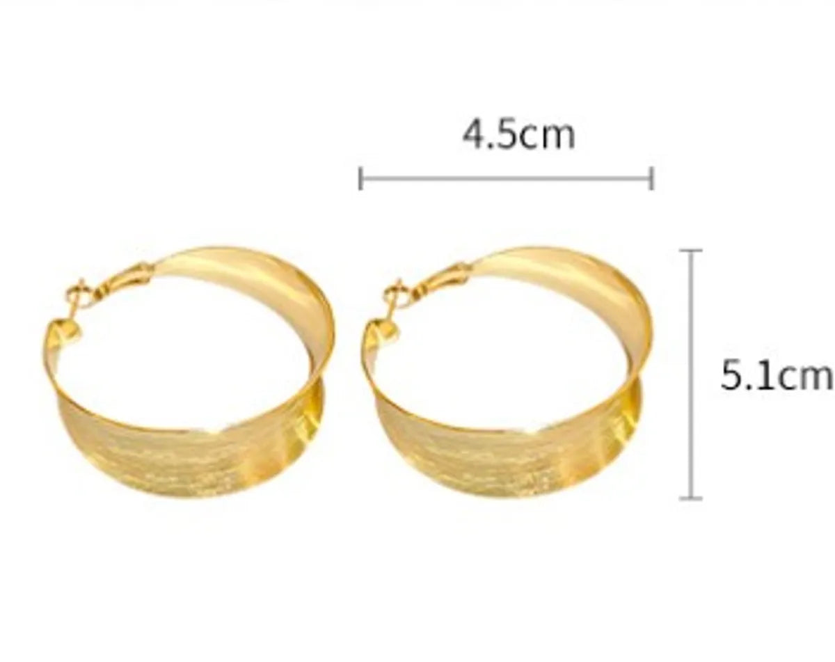 1 Pair Simple Style Solid Color Plating Iron Earrings