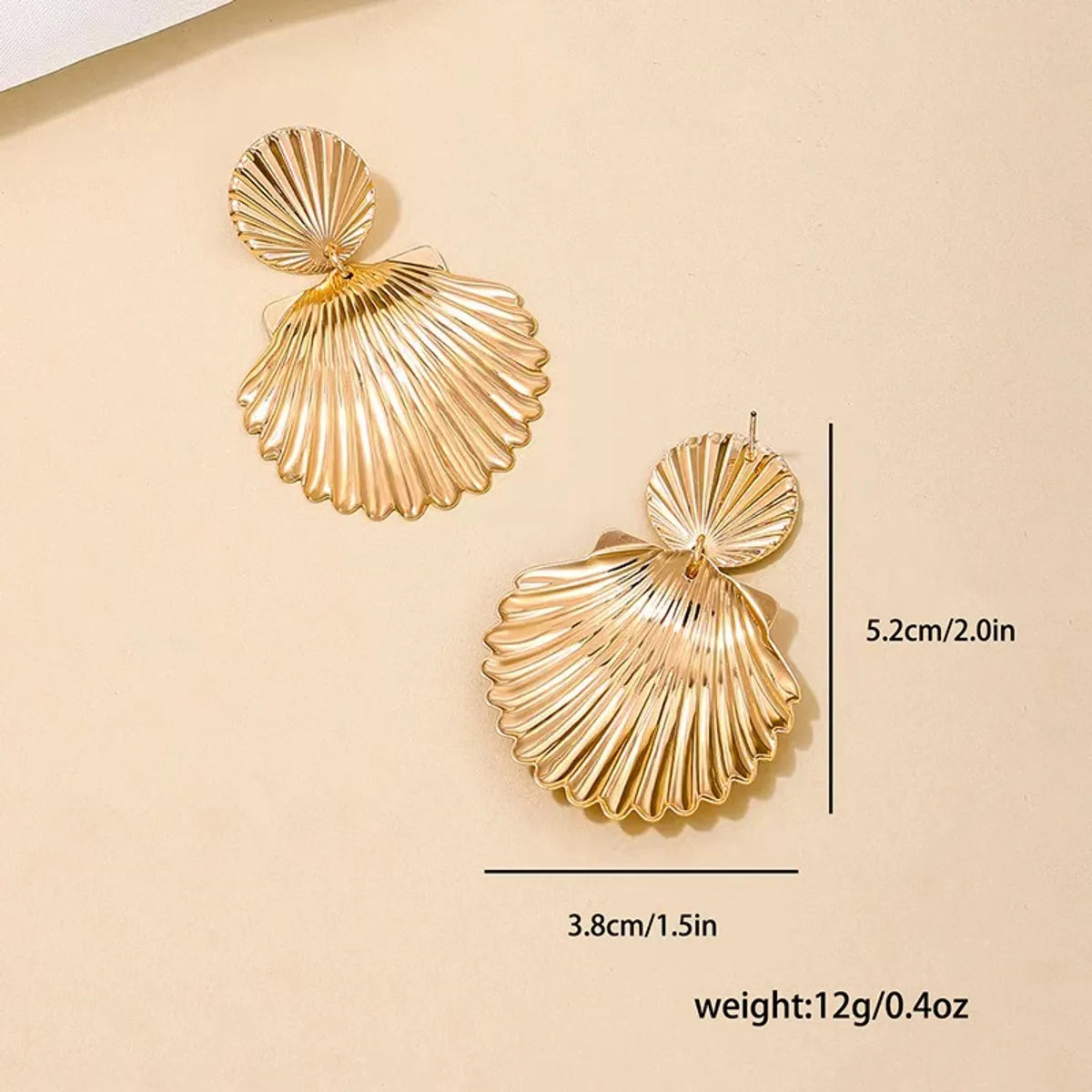 1 Pair Simple Style Solid Color Plating Iron Ear Studs