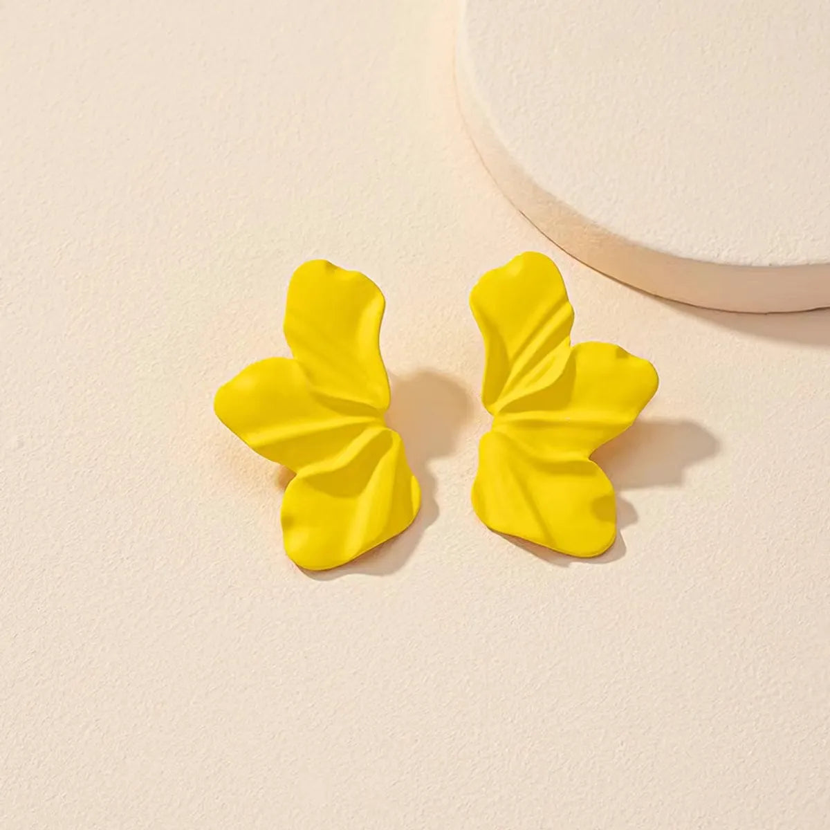 1 Pair Simple Style Solid Color Plating Iron Ear Studs