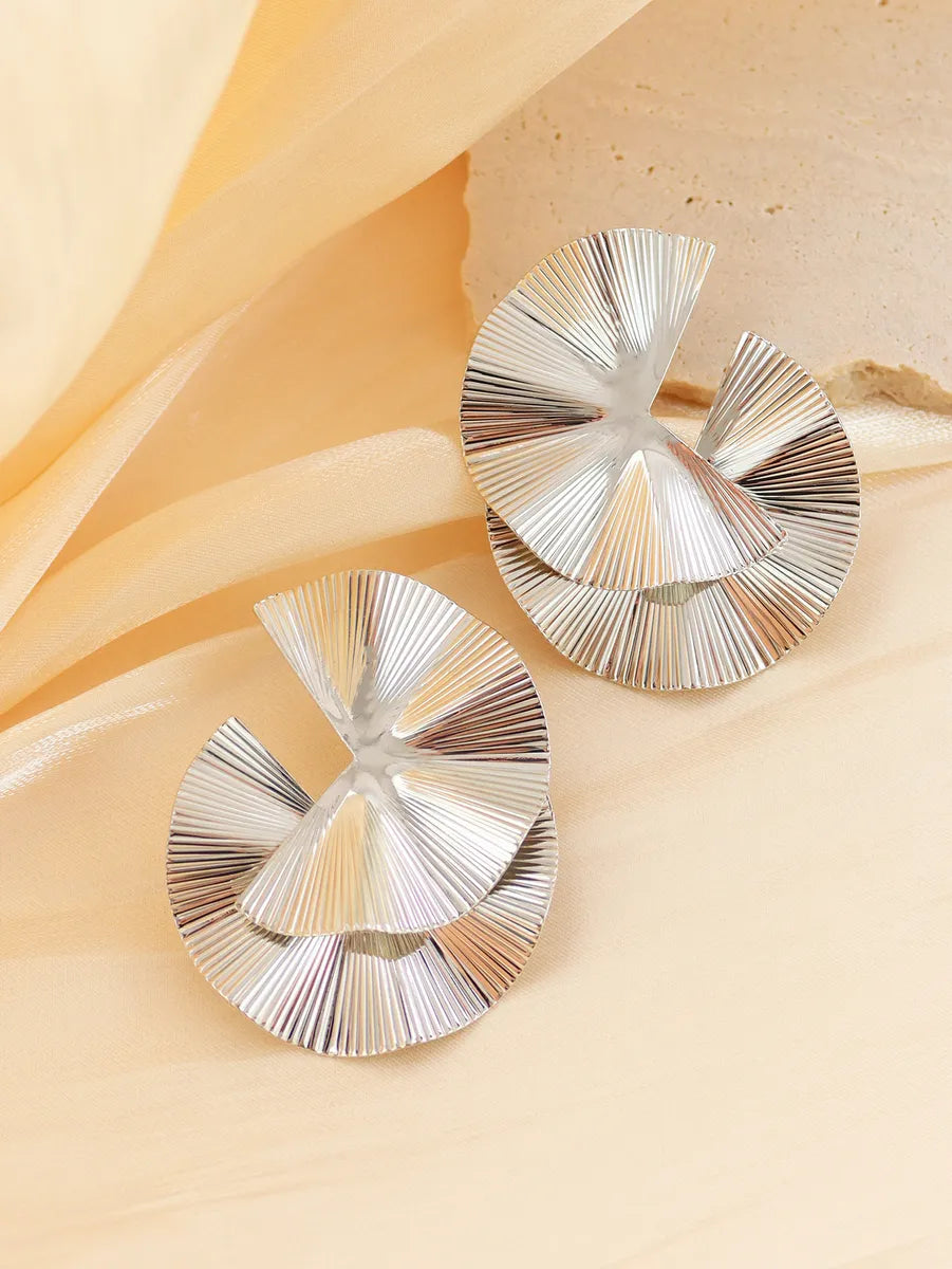 1 Pair Simple Style Solid Color Plating Iron Ear Studs