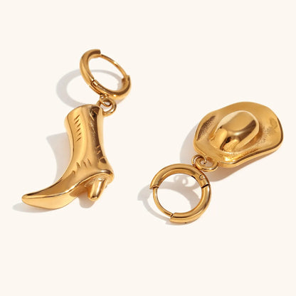 1 Pair Simple Style Solid Color Plating Stainless Steel 18k Gold Plated Earrings