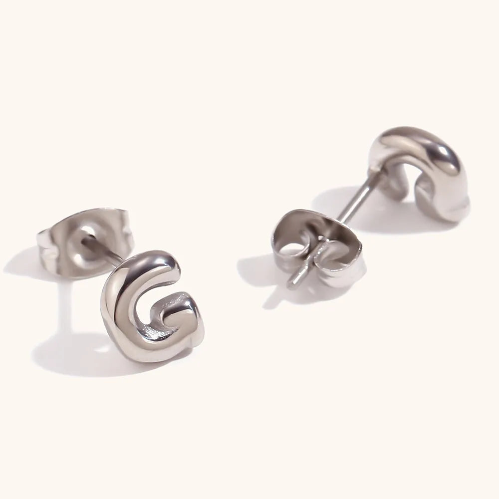 1 Pair Simple Style Solid Color Plating Stainless Steel Gold Plated Ear Studs