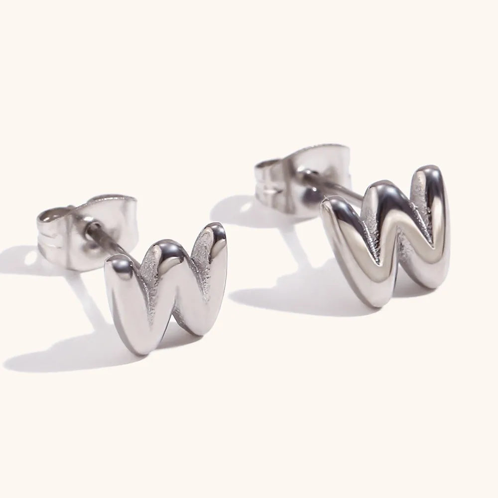 1 Pair Simple Style Solid Color Plating Stainless Steel Gold Plated Ear Studs