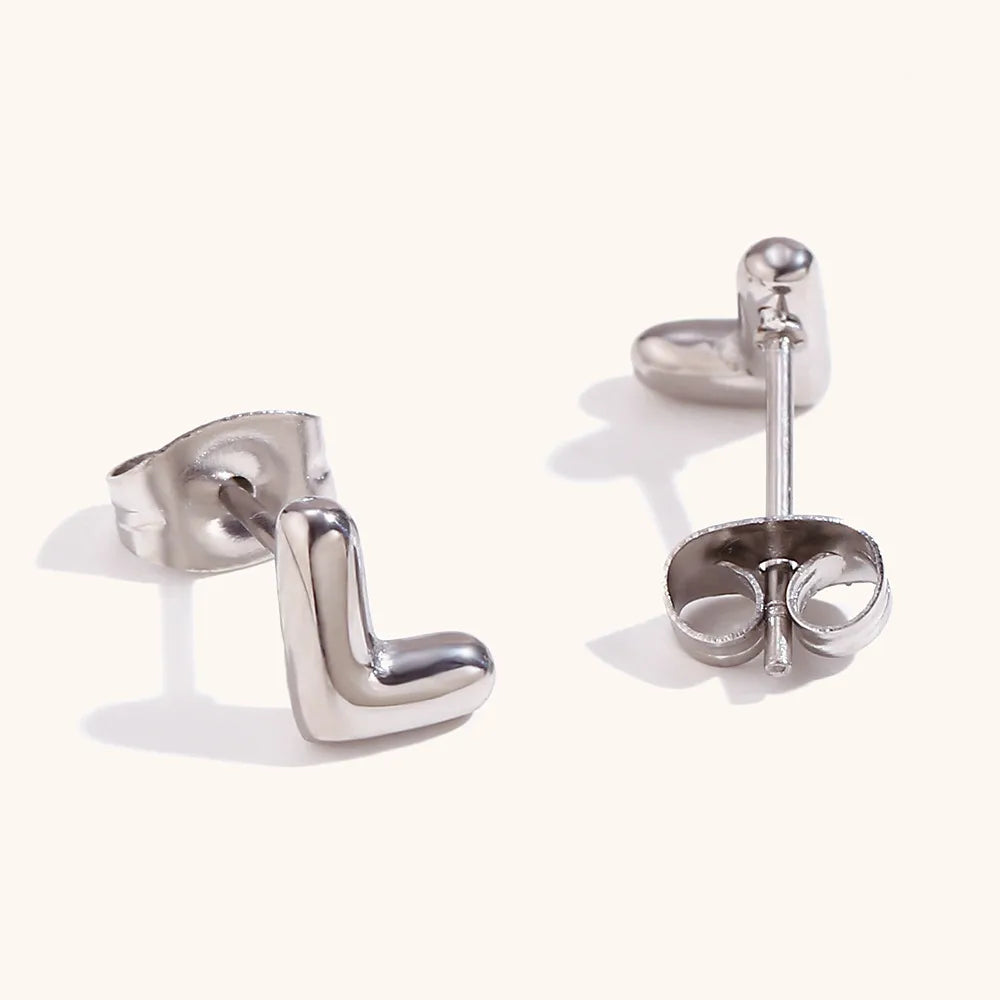 1 Pair Simple Style Solid Color Plating Stainless Steel Gold Plated Ear Studs