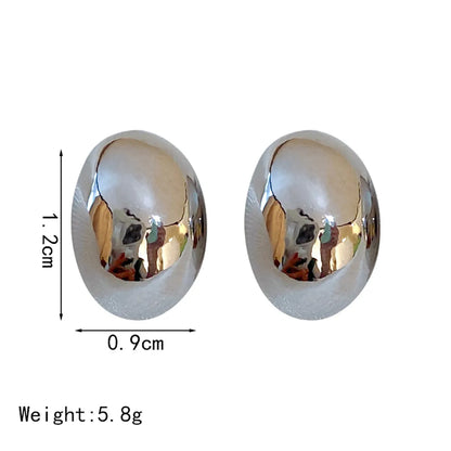 1 Pair Simple Style Solid Color Plating Steel Gold Plated Ear Studs