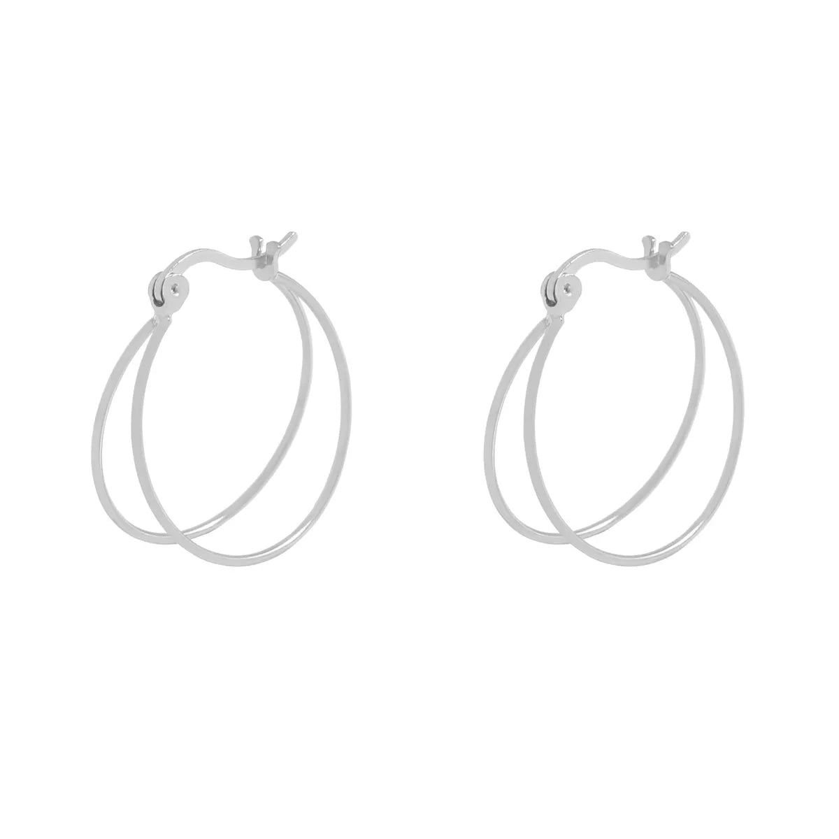 1 Pair Simple Style Solid Color Plating Sterling Silver 18k Gold Plated Earrings