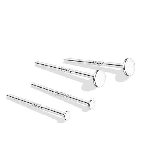 1 Pair Simple Style Solid Color Plating Sterling Silver Ear Studs