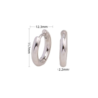 1 Pair Simple Style Solid Color Plating Sterling Silver Earrings