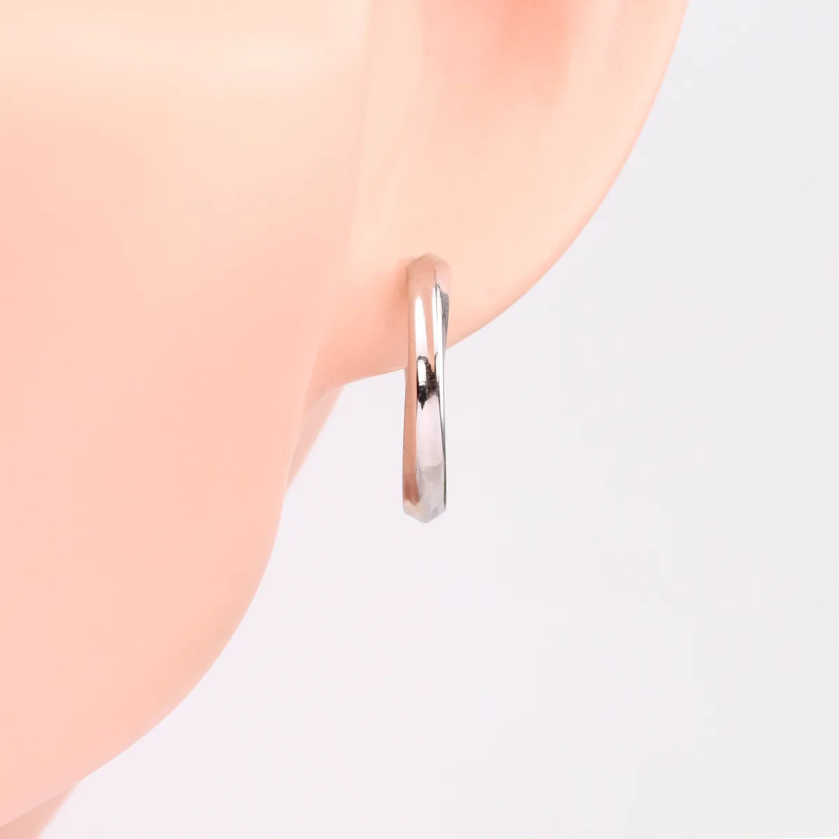 1 Pair Simple Style Solid Color Plating Sterling Silver Gold Plated Ear Studs