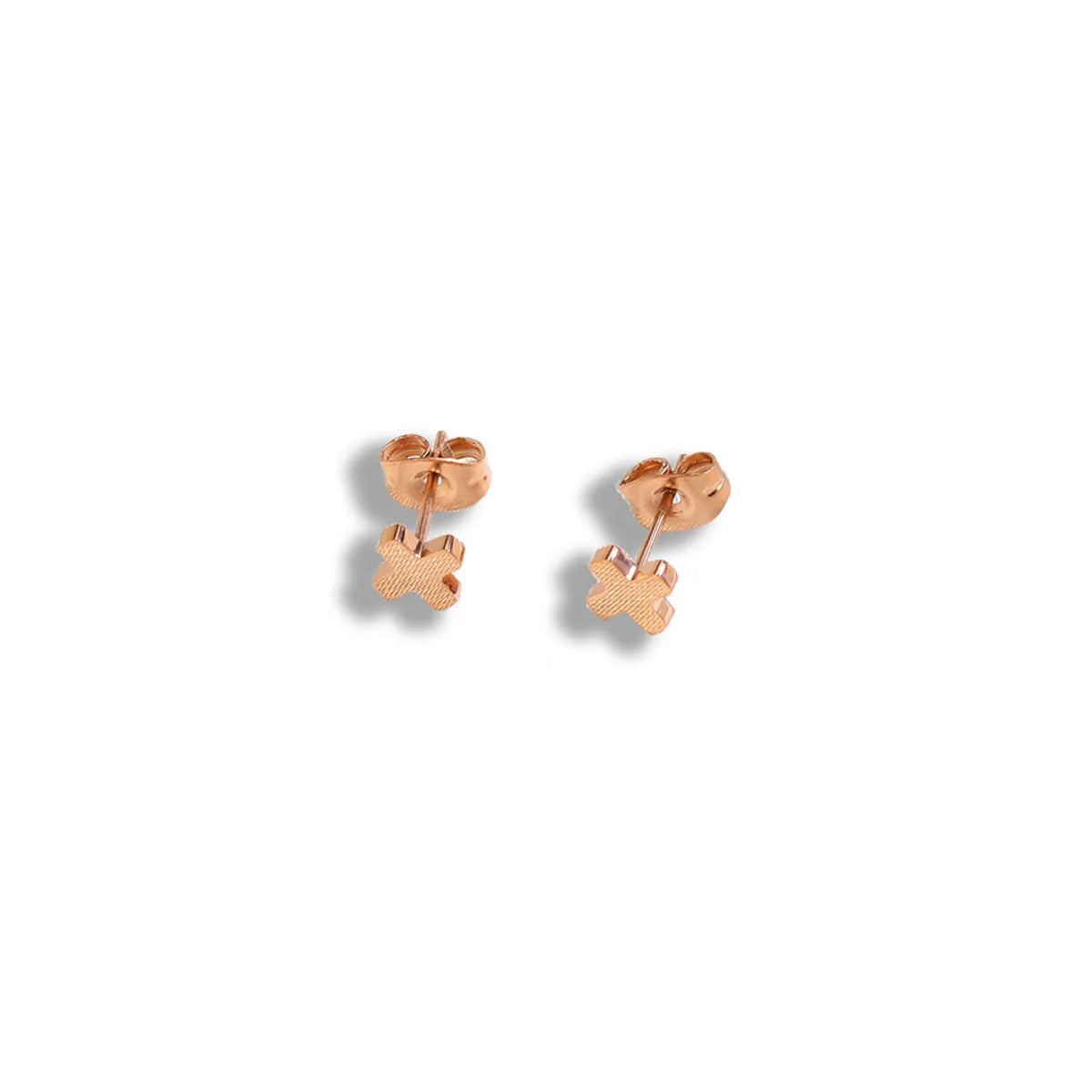 1 Pair Simple Style Solid Color Plating Titanium Steel 18k Gold Plated Ear Studs