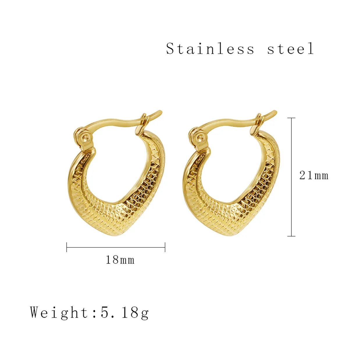 1 Pair Simple Style Solid Color Plating Titanium Steel Earrings