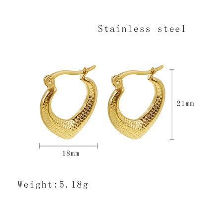 1 Pair Simple Style Solid Color Plating Titanium Steel Earrings