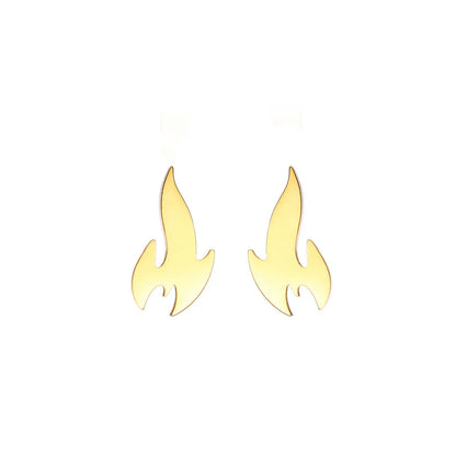 1 Pair Simple Style Solid Color Plating 304 Stainless Steel 18K Gold Plated Ear Studs