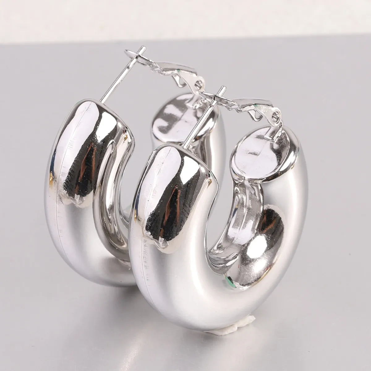 1 Pair Simple Style Solid Color Plating Titanium Steel Gold Plated Earrings