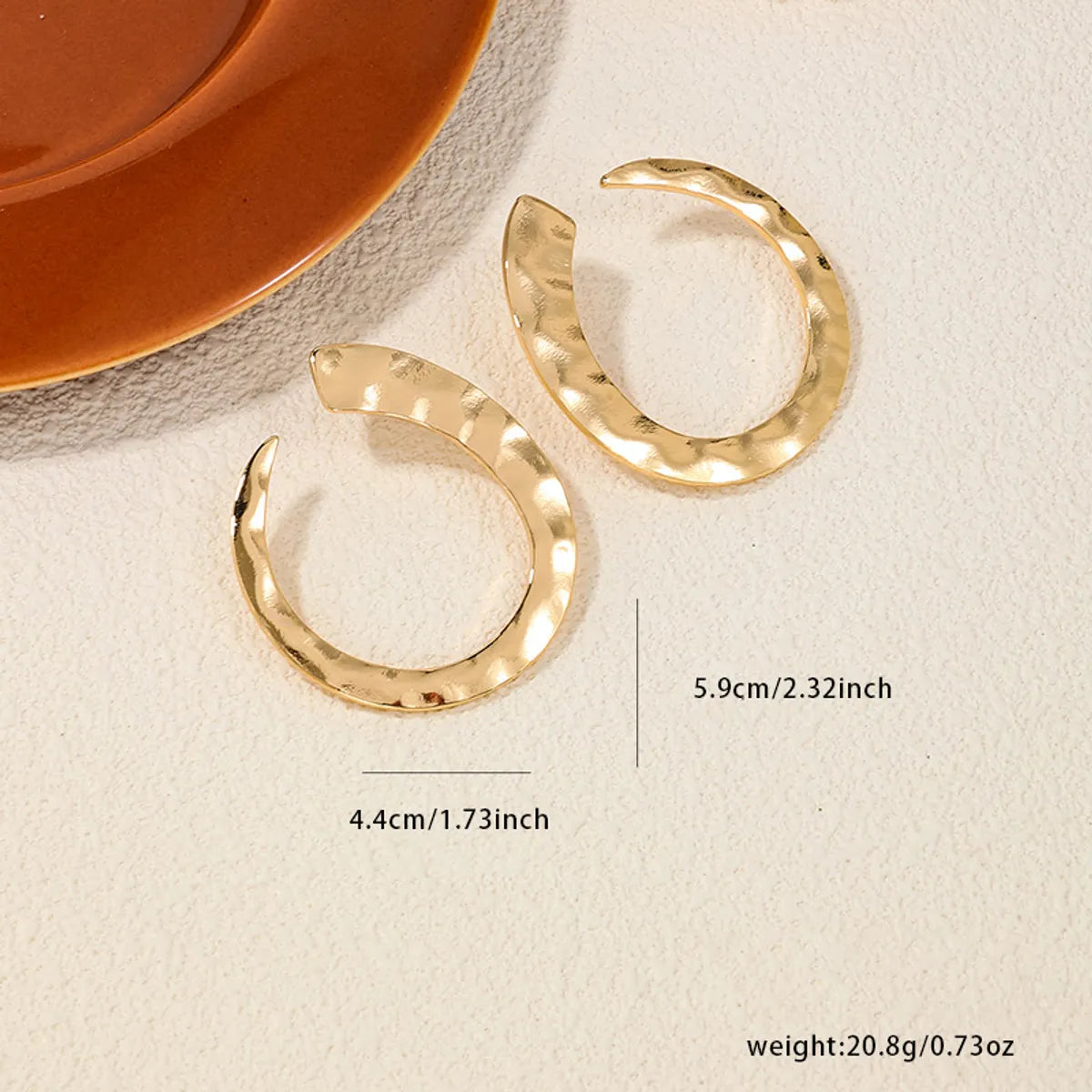 1 Pair Simple Style Solid Color Plating Zinc Alloy Gold Plated Ear Studs