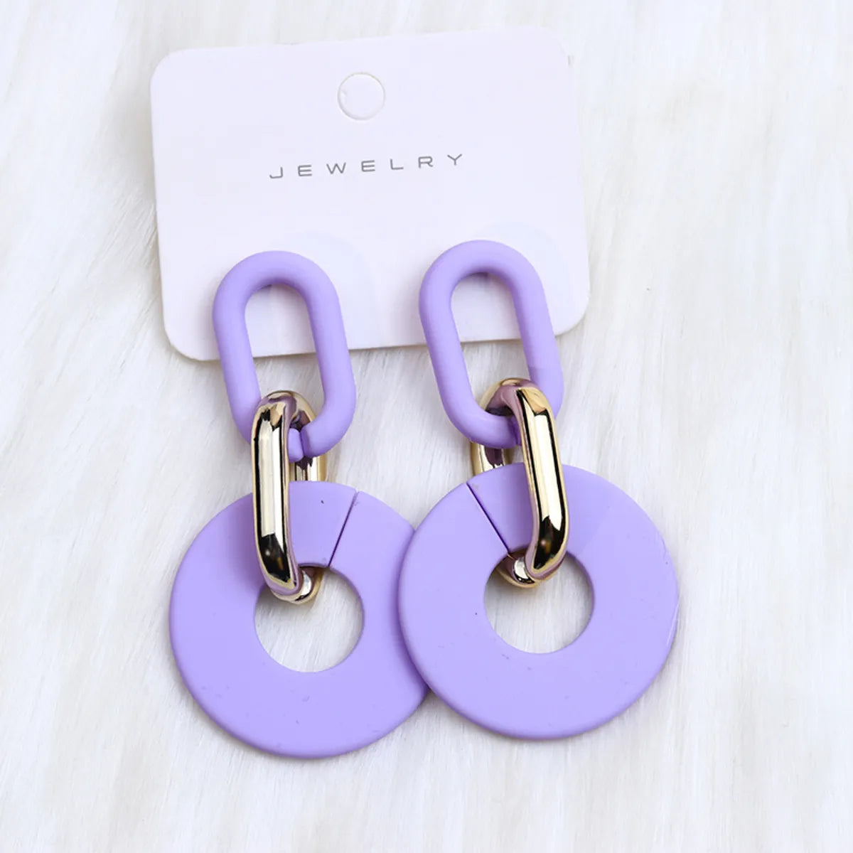 1 Pair Simple Style Solid Color Spray Paint Arylic Drop Earrings