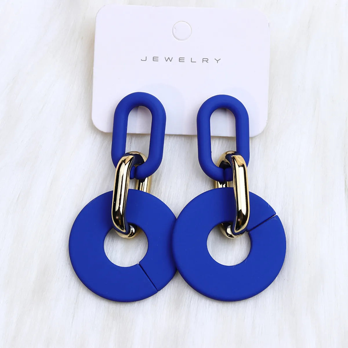 1 Pair Simple Style Solid Color Spray Paint Arylic Drop Earrings