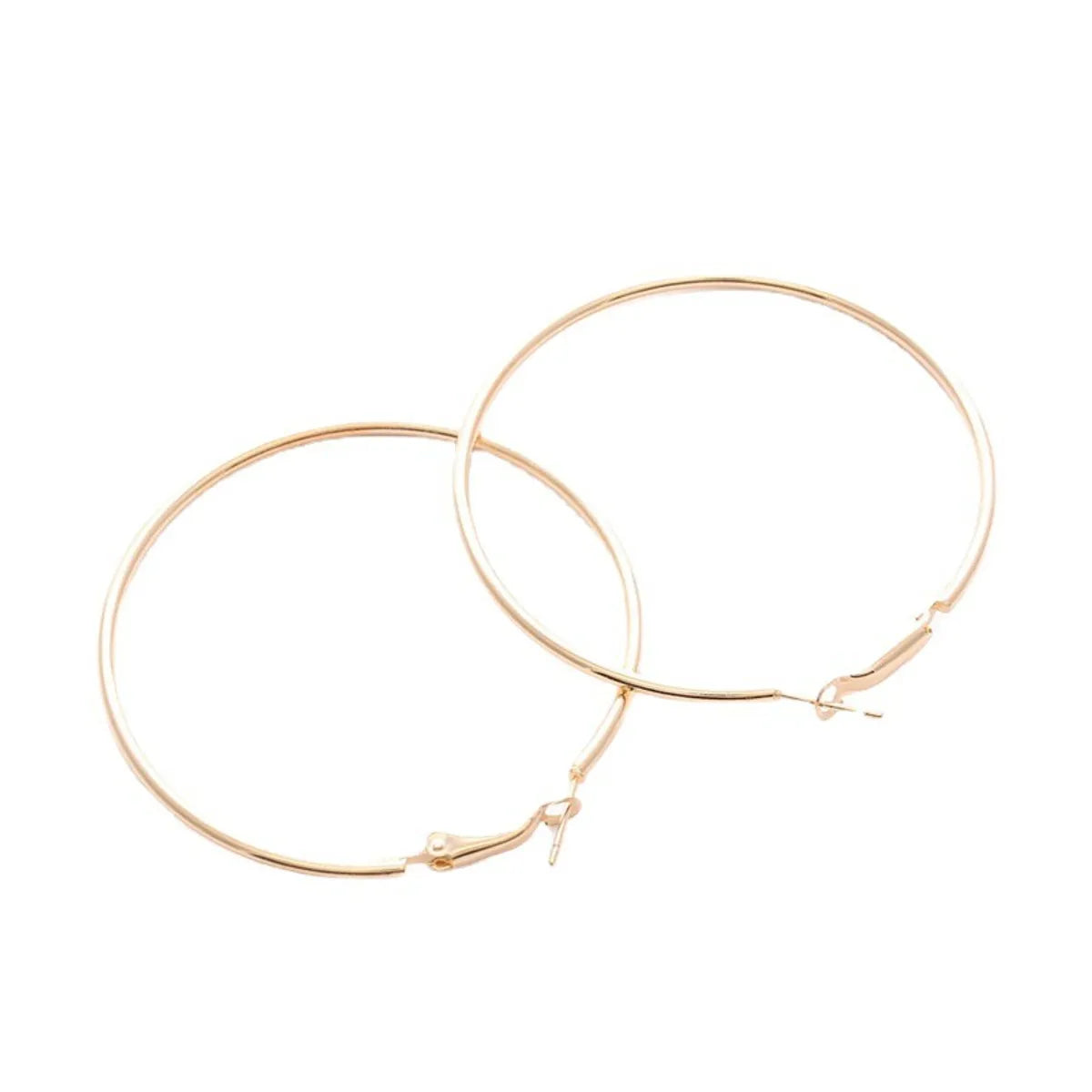 1 Pair Simple Style Solid Color Stainless Steel Hoop Earrings