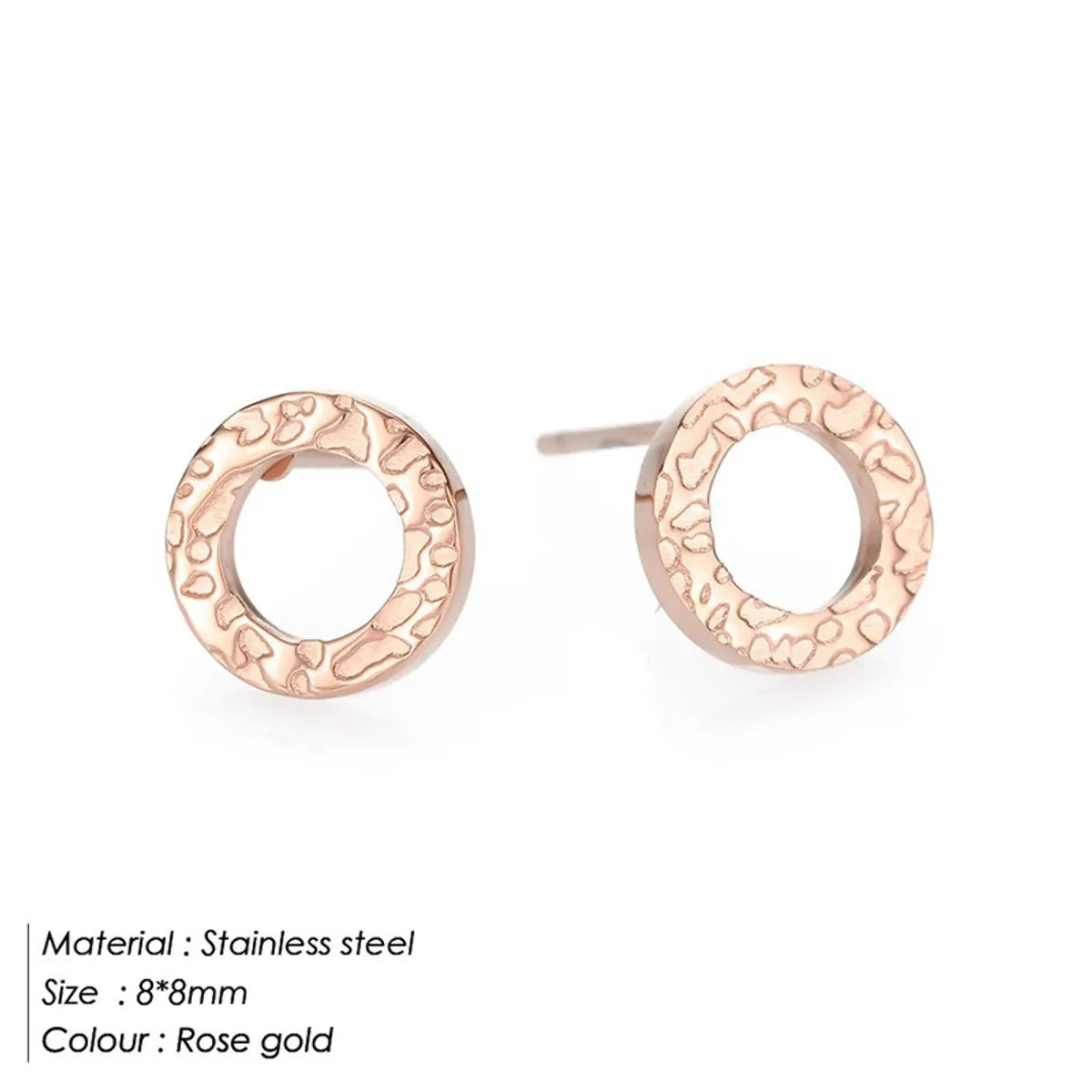 1 Pair Simple Style Solid Color Stainless Steel Plating 14k Gold Plated Ear Studs