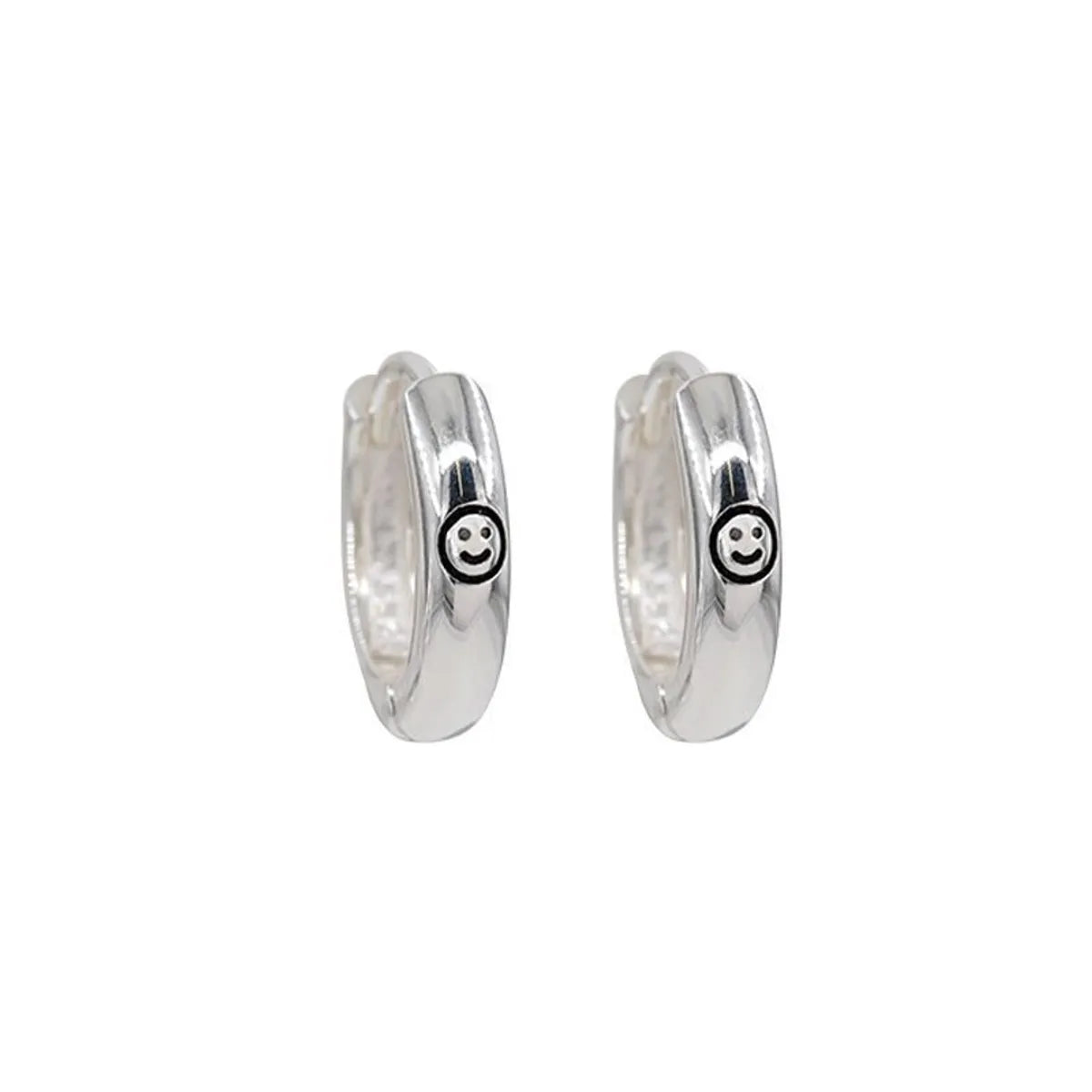 1 Pair Simple Style Solid Color Sterling Silver Plating Earrings