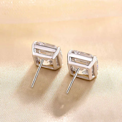 1 Pair Simple Style Square Inlay Copper Zircon Ear Studs