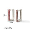 1 Pair Simple Style Square Polishing Plating Inlay 304 Stainless Steel 18K Gold Plated Earrings