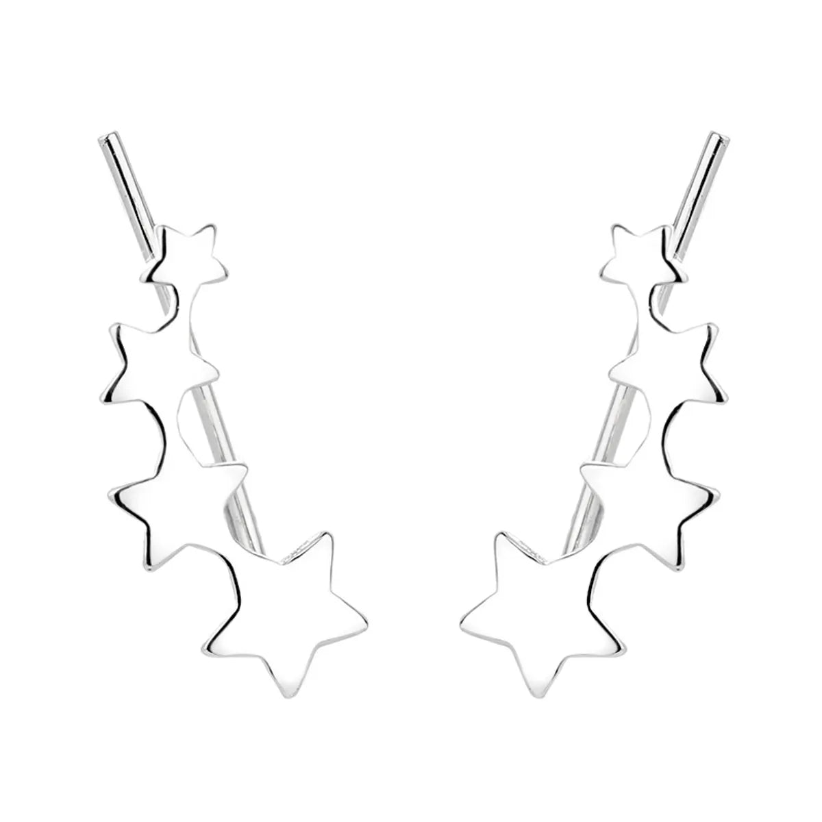 1 Pair Simple Style Star Copper Plating Ear Studs