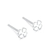 1 Pair Simple Style Star Heart Shape Crown Inlay Sterling Silver Zircon Ear Studs