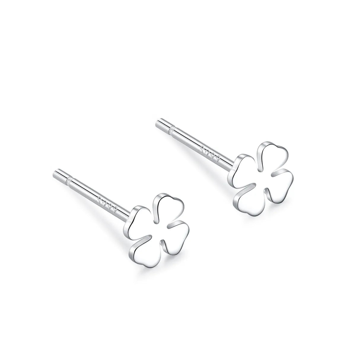 1 Pair Simple Style Star Heart Shape Crown Inlay Sterling Silver Zircon Ear Studs