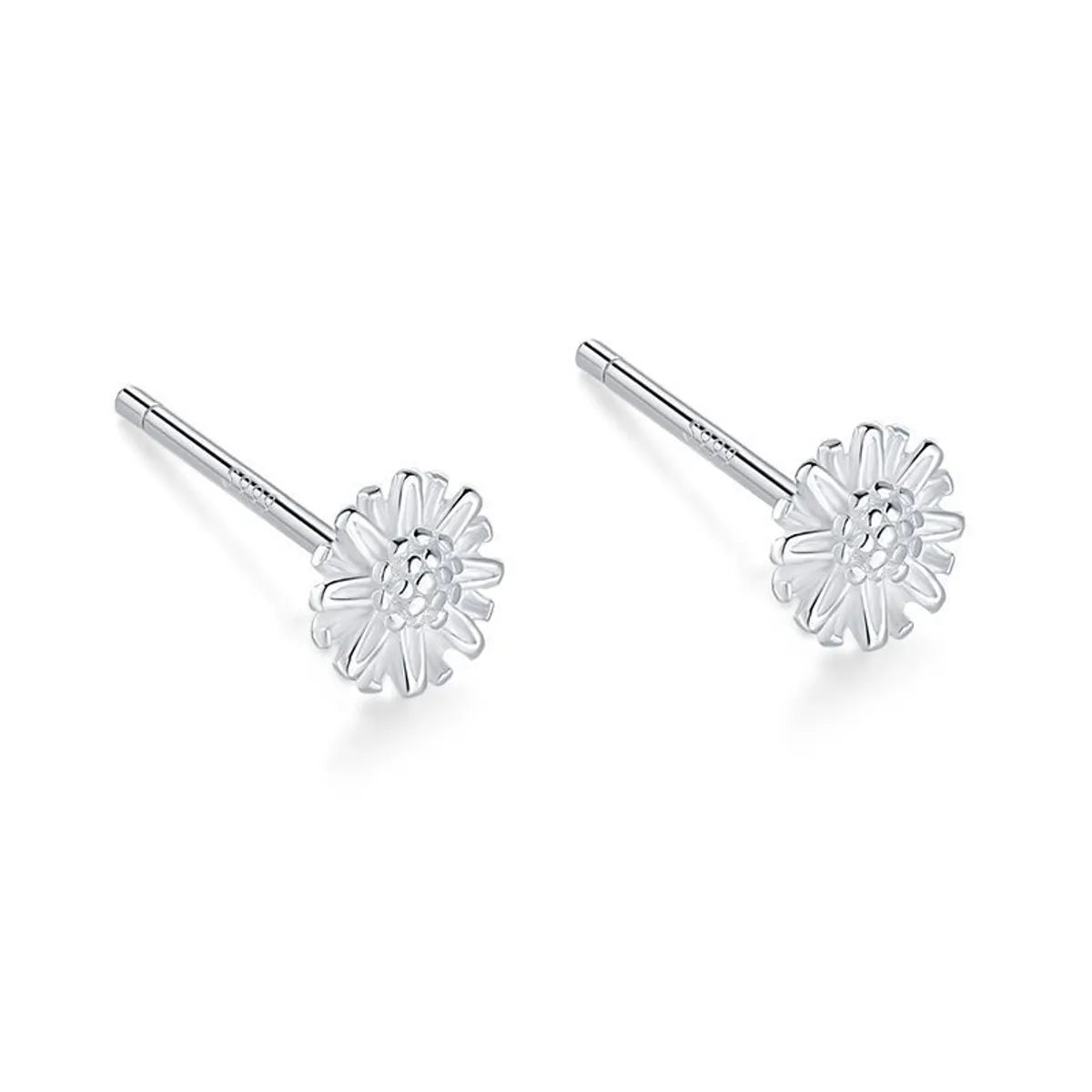 1 Pair Simple Style Star Heart Shape Crown Inlay Sterling Silver Zircon Ear Studs