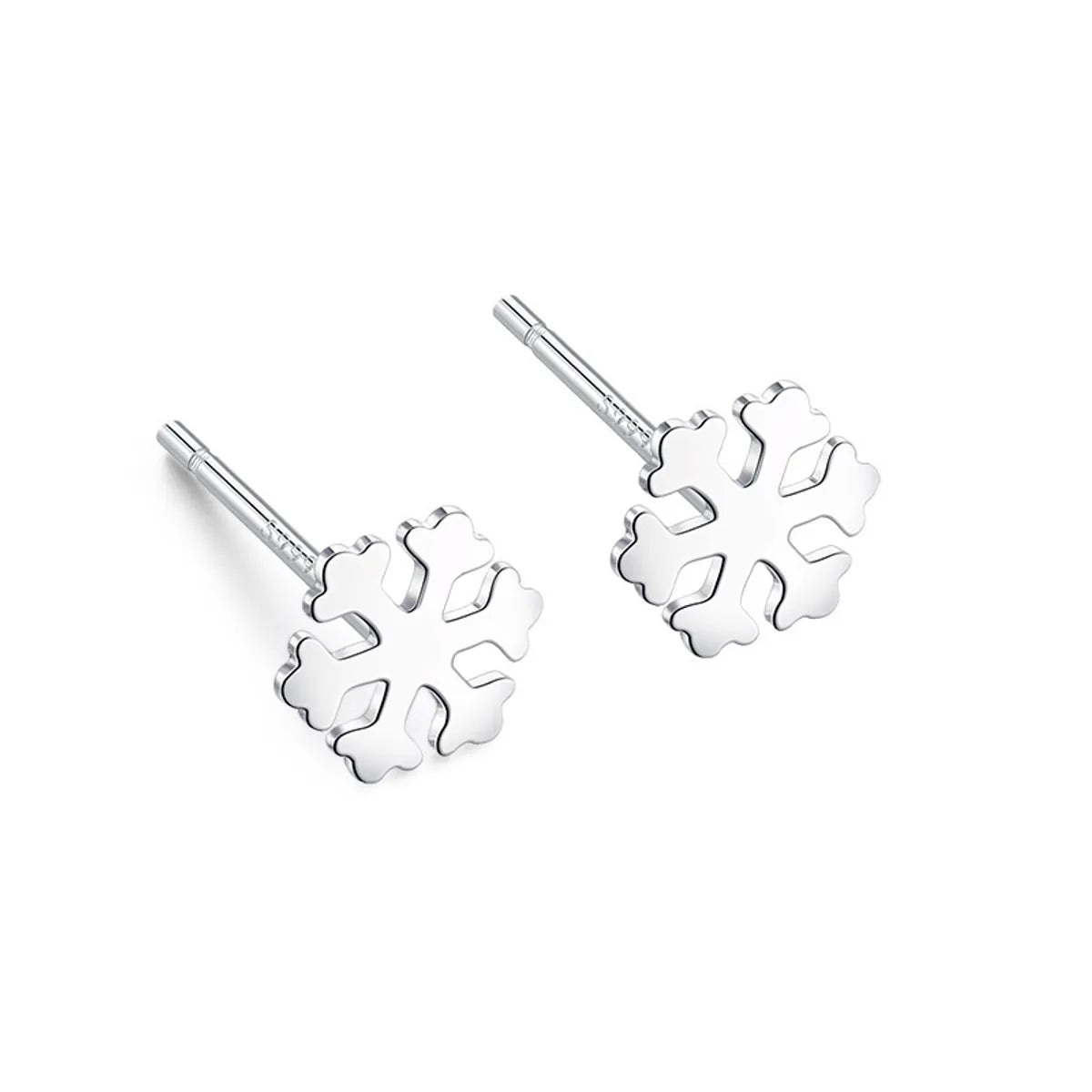 1 Pair Simple Style Star Heart Shape Crown Inlay Sterling Silver Zircon Ear Studs