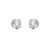 1 Pair Simple Style Star Heart Shape Crown Inlay Sterling Silver Zircon Ear Studs