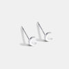 1 Pair Simple Style Star Heart Shape Crown Inlay Sterling Silver Zircon Ear Studs